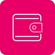 Icono de billetera, simbolizando gestión financiera personal