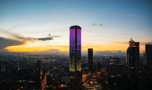Plano panorámico de las mejores zonas para invertir en Bogotá