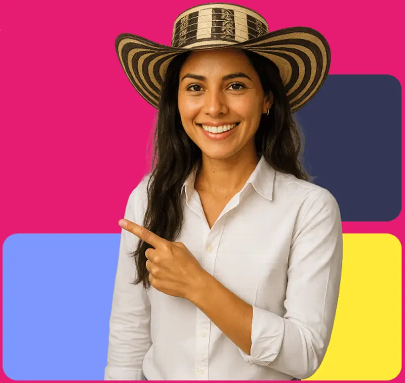 mujer con sombrero volteao paisa medellín